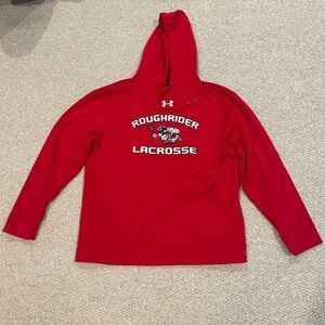 Under Armour Hoodie, Roughrider Lacrosse - Small - Red